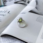 Серебряное кольцо Tiva с хризолітом 6.11ct, вес изделия 4,14 гр (2157557) 17 размер