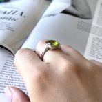 Серебряное кольцо Tiva с хризолітом 6.11ct, вес изделия 4,14 гр (2157557) 17 размер