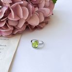 Серебряное кольцо Tiva с хризолітом 6.11ct, вес изделия 4,14 гр (2157557) 17 размер