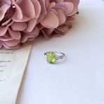 Серебряное кольцо Tiva с хризолітом 4.233ct, вес изделия 2,86 гр (2157571) 17.5 размер