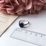 Серебряное кольцо Tiva с натуральным сапфиром 4.453ct, вес изделия 3,82 гр (2157625) 17 размер