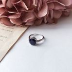 Серебряное кольцо Tiva с натуральным сапфиром 4.453ct, вес изделия 3,82 гр (2157625) 17 размер