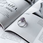 Серебряное кольцо Tiva с натуральным аметистом 4.732ct, вес изделия 4,23 гр (2157724) 18.5 размер