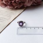 Серебряное кольцо Tiva с натуральным аметистом 4.732ct, вес изделия 4,23 гр (2157724) 18.5 размер