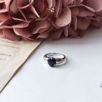 Серебряное кольцо Tiva с натуральным сапфиром 2.238ct, вес изделия 3,52 гр (2157779) 17 размер