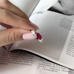 Серебряное кольцо Tiva с натуральным рубином 2.733ct, вес изделия 3,8 гр (2157878) 17.5 размер