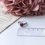 Серебряное кольцо Tiva с натуральным рубином 2.733ct, вес изделия 3,8 гр (2157878) 17.5 размер