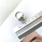 Серебряное кольцо Tiva с натуральным изумрудом 1.35ct, фианитами, вес изделия 4,07 гр (2161974) 17 размер