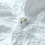 Серебряное кольцо Tiva с Натуральным зеленим кварцем 2.995ct, вес изделия 3,45 гр (2162049) 18.5 размер