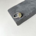 Серебряное кольцо Tiva с Натуральным зеленим кварцем 2.922ct, фианитами, вес изделия 3,41 гр (2162094) 17.5 размер