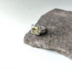 Серебряное кольцо Tiva с Натуральным зеленим кварцем 5.04ct, фианитами, вес изделия 5,11 гр (2162193) 17.5 размер