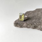 Серебряное кольцо Tiva с Натуральным зеленим кварцем 14.86ct, фианитами, вес изделия 8,17 гр (2162285) 18 размер