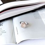 Серебряное кольцо Tiva с морганитом nano 3.25ct, вес изделия 3,31 гр (2162391) 17 размер