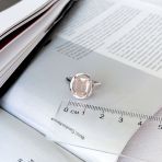 Серебряное кольцо Tiva с морганитом nano 3.25ct, вес изделия 3,31 гр (2162391) 17 размер