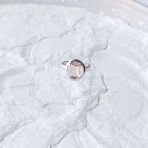 Серебряное кольцо Tiva с морганитом nano 3.25ct, вес изделия 3,31 гр (2162391) 17 размер