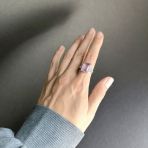 Серебряное кольцо Tiva с натуральным аметистом 7.193ct, вес изделия 5,42 гр (2163091) 18.5 размер