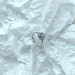 Серебряное кольцо Tiva с натуральным аметистом 1.929ct, вес изделия 2,13 гр (2163114) 17 размер