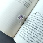 Серебряное кольцо Tiva с натуральным аметистом 4.838ct, вес изделия 5,19 гр (2163190) 18.5 размер