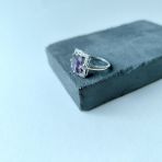 Серебряное кольцо Tiva с натуральным аметистом 4.838ct, вес изделия 5,19 гр (2163190) 18.5 размер