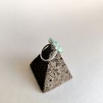 Серебряное кольцо Tiva с натуральным изумрудом 2.525ct, фианитами, вес изделия 4,14 гр (2163411) 18.5 размер