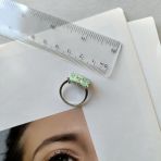 Серебряное кольцо Tiva с натуральным изумрудом 2.525ct, фианитами, вес изделия 4,14 гр (2163411) 18.5 размер