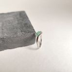 Серебряное кольцо Tiva с натуральным изумрудом 0.488ct, вес изделия 2,84 гр (2163626) 17.5 размер