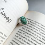 Серебряное кольцо Tiva с натуральным изумрудом 3.05ct, фианитами, вес изделия 4,33 гр (2163640) 17 размер