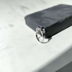 Серебряное кольцо Tiva с натуральным аметистом 3.593ct, вес изделия 2,9 гр (2163688) 17 размер