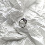 Серебряное кольцо Tiva с натуральным аметистом 3.593ct, вес изделия 2,9 гр (2163688) 17 размер