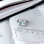 Серебряное кольцо Tiva с мистик топазом 3.975ct, вес изделия 4,71 гр (2163800) 17 размер