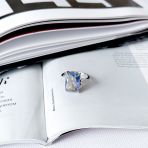 Серебряное кольцо Tiva с мистик топазом 12.237ct, вес изделия 6,01 гр (2163824) 17.5 размер