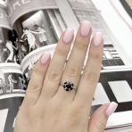 Серебряное кольцо Tiva с натуральным сапфиром 1.71ct, вес изделия 2,76 гр (2164951) 17 размер