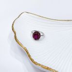 Серебряное кольцо Tiva с натуральным рубином 3.167ct, вес изделия 3,25 гр (2165064) 17 размер