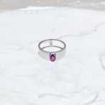 Серебряное кольцо Tiva с натуральным рубином 0.5ct, вес изделия 4,16 гр (2165262) 18 размер