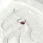 Серебряное кольцо Tiva с натуральным рубином 0.767ct, вес изделия 2,87 гр (2165408) 17.5 размер