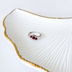 Серебряное кольцо Tiva с натуральным рубином 0.767ct, вес изделия 2,87 гр (2165408) 17.5 размер