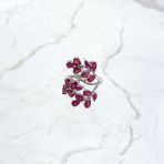 Серебряное кольцо Tiva с натуральным рубином 5.125ct, вес изделия 5,91 гр (2165477) 17 размер