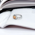 Серебряное кольцо Tiva с Натуральным золотим кварцем 1.725ct, вес изделия 3,58 гр (2165804) 17 размер