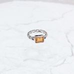 Серебряное кольцо Tiva с Натуральным золотим кварцем 1.725ct, вес изделия 3,58 гр (2165804) 17 размер