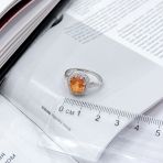 Серебряное кольцо Tiva с Натуральным золотим кварцем 2.973ct, фианитами, вес изделия 3,46 гр (2165866) 17 размер