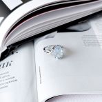 Серебряное кольцо Tiva с натуральным топазом 6.437ct, вес изделия 5,18 гр (2165958) 17.5 размер