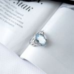 Серебряное кольцо Tiva с натуральным топазом 6.437ct, вес изделия 5,18 гр (2165958) 17.5 размер