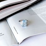 Серебряное кольцо Tiva с натуральным топазом 9.91ct, вес изделия 6,16 гр (2165972) 18.5 размер