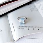 Серебряное кольцо Tiva с натуральным топазом 9.91ct, вес изделия 6,16 гр (2165972) 18.5 размер