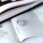 Серебряное кольцо Tiva с натуральным топазом 2.4ct, вес изделия 3,06 гр (2166153) 18.5 размер