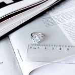 Серебряное кольцо Tiva с натуральным топазом 2.4ct, вес изделия 3,15 гр (2166153) 17.5 размер