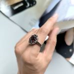 Серебряное кольцо Tiva с натуральным гранатом 4.589ct, вес изделия 6,2 гр (2166290) 17.5 размер