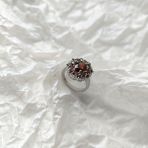 Серебряное кольцо Tiva с натуральным гранатом 4.589ct, вес изделия 6,2 гр (2166290) 17.5 размер