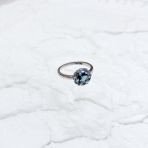 Серебряное кольцо Tiva с топазом Лондон Блю 0.908ct, вес изделия 2,76 гр (2166931) 17.5 размер