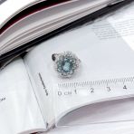 Серебряное кольцо Tiva с топазом Лондон Блю 3.659ct, вес изделия 5,38 гр (2167686) 17.5 размер